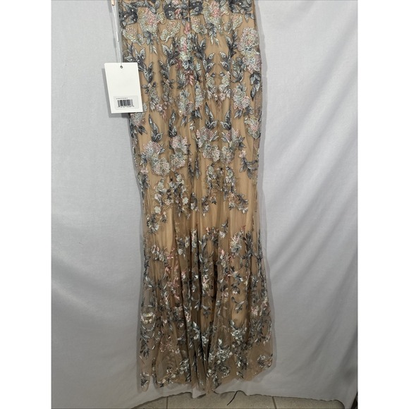 NWT $798 Mac Duggal [ 2 ] 79313 Embroidered Spaghetti Strap‎ Trumpet Gown #S1808 - Picture 16 of 16